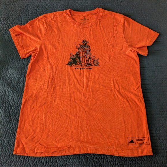 adidas Other - Adidas Men Large "Your Game is Trash" Shirt Orange 102024